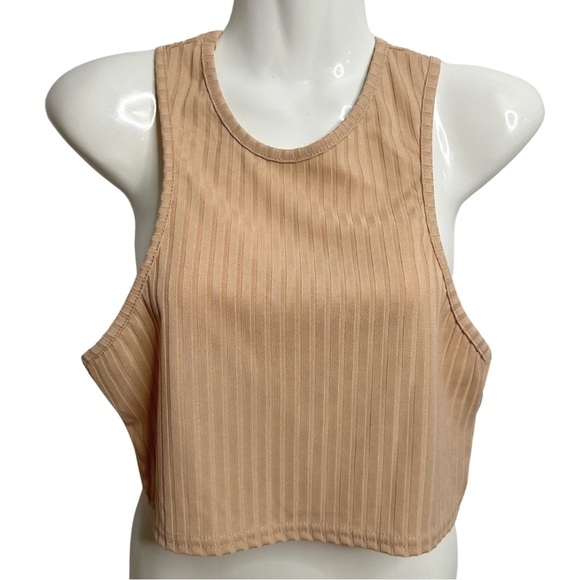 Nasty Gal Tops - Nasty Gal Ribbed Crop Tank Top US 10